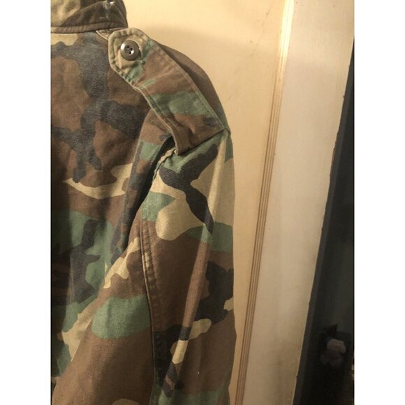 US Army Field Jacket Small Woodland Camo Cold Weather 8415-01-099-7831 + Liner - Picture 7 of 16